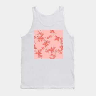 Coral Floral Pattern Tank Top